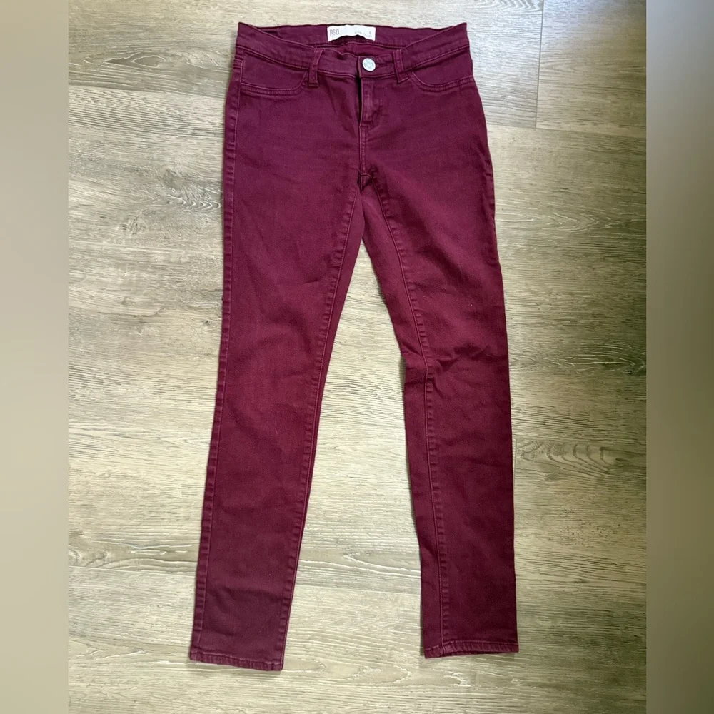 RSQ Women's Dark Red Skinny Jeans